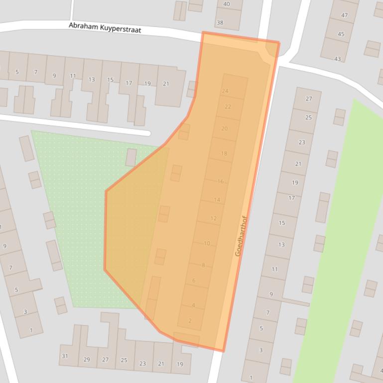 Kaart van postcodegebied 7604BX.