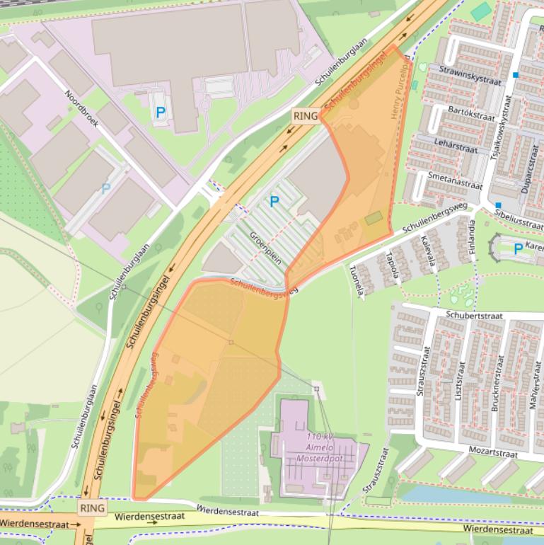 Kaart van postcodegebied 7604CD.