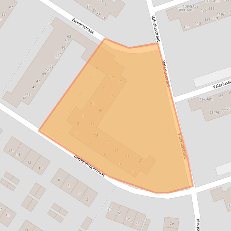 Kaart van postcodegebied 7604CV.