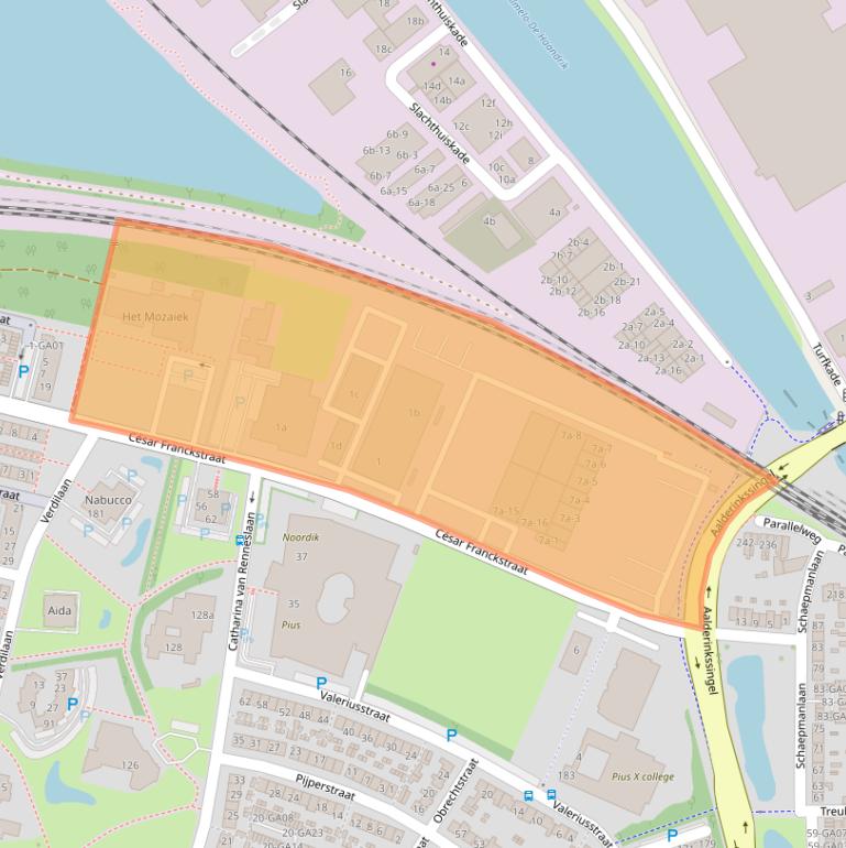 Kaart van postcodegebied 7604JE.