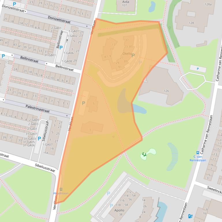 Kaart van postcodegebied 7604JV.