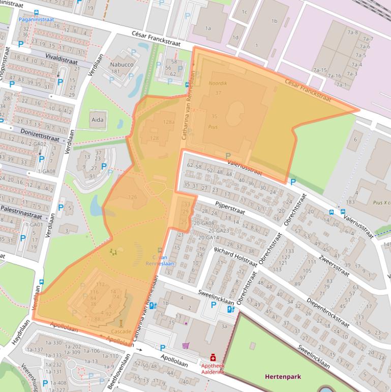 Kaart van postcodegebied 7604KV.