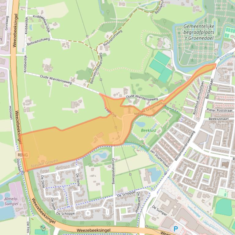 Kaart van postcodegebied 7604PA.