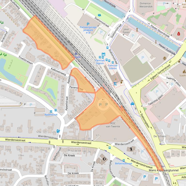 Kaart van postcodegebied 7604TX.