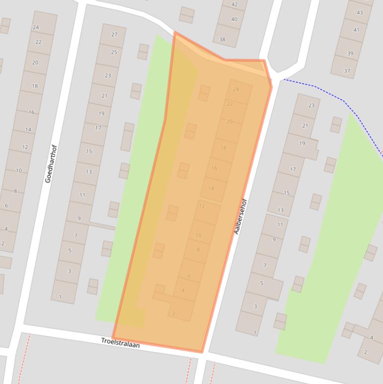 Kaart van postcodegebied 7604VE.