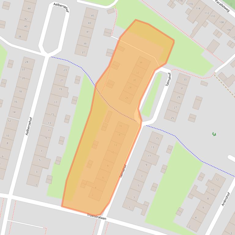 Kaart van postcodegebied 7604VJ.