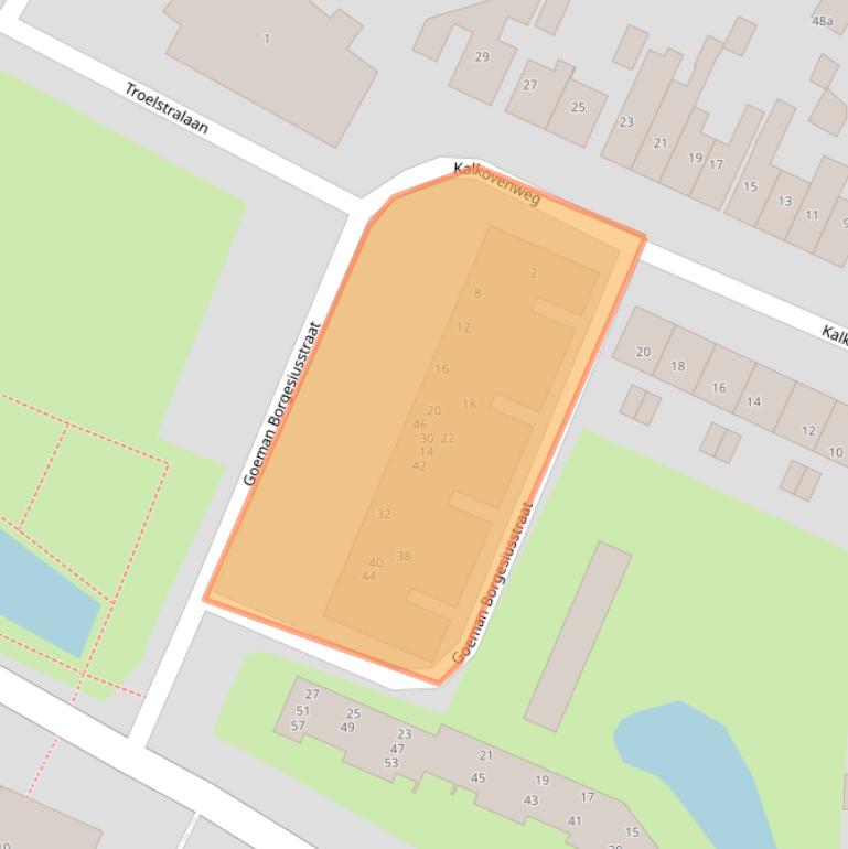 Kaart van postcodegebied 7604XH.