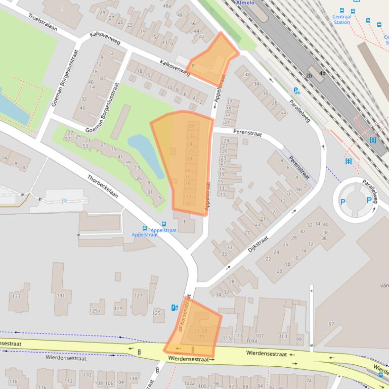 Kaart van postcodegebied 7604XT.