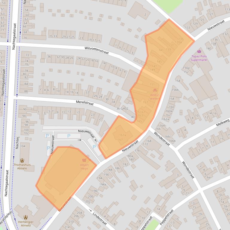 Kaart van postcodegebied 7605AD.