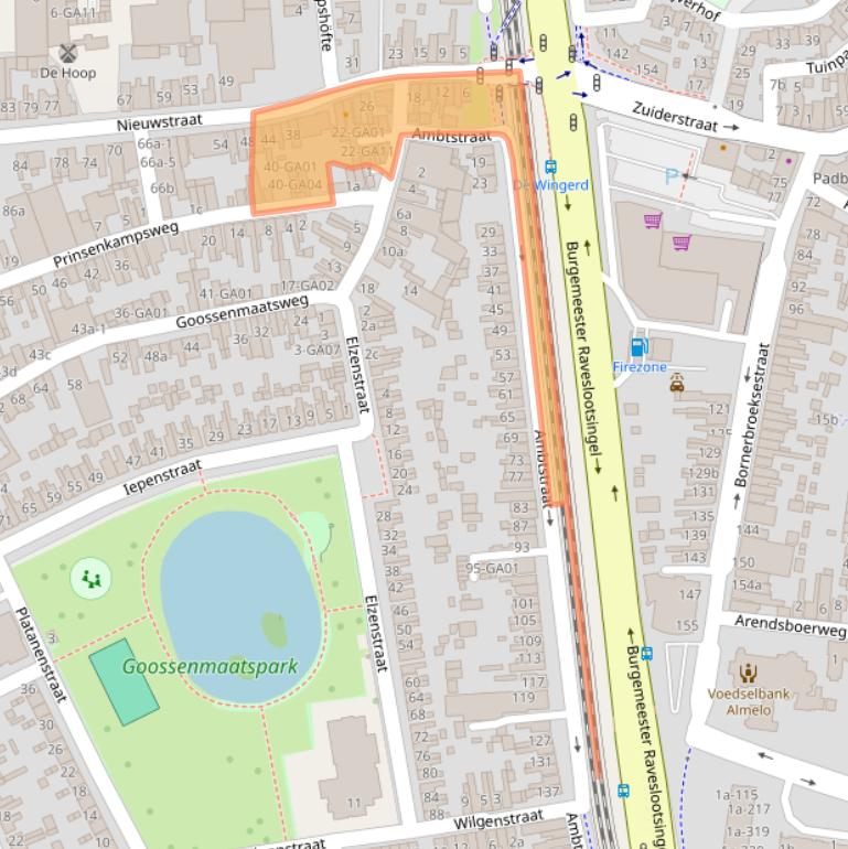 Kaart van postcodegebied 7605AE.