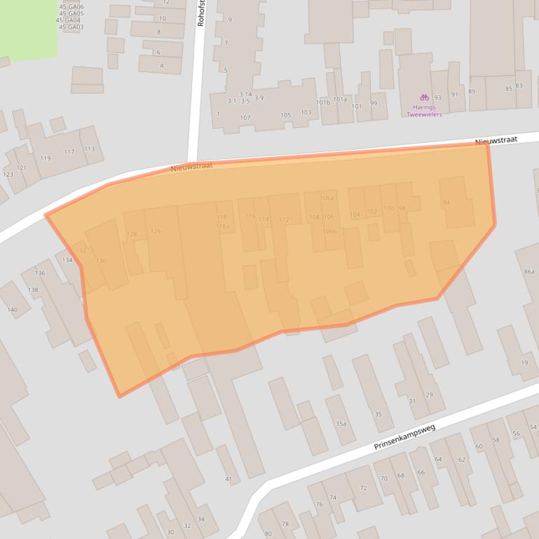 Kaart van postcodegebied 7605AH.