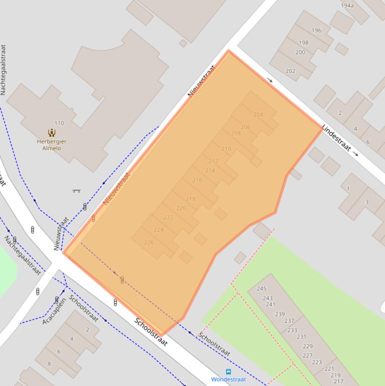 Kaart van postcodegebied 7605AL.