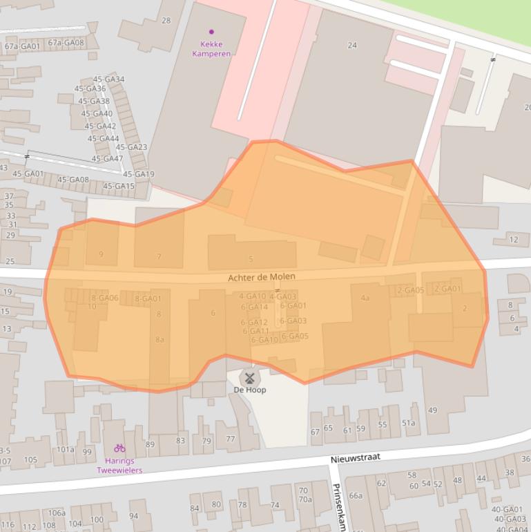 Kaart van postcodegebied 7605AP.