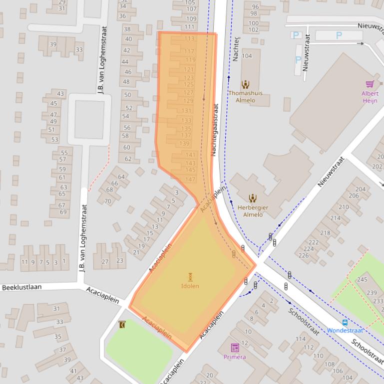 Kaart van postcodegebied 7605BM.