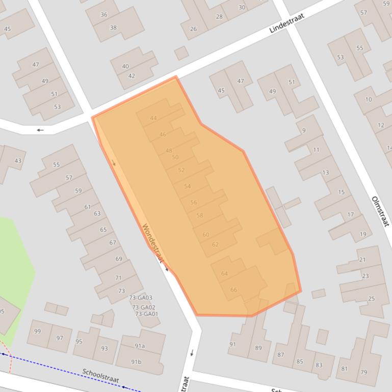 Kaart van postcodegebied 7605CJ.