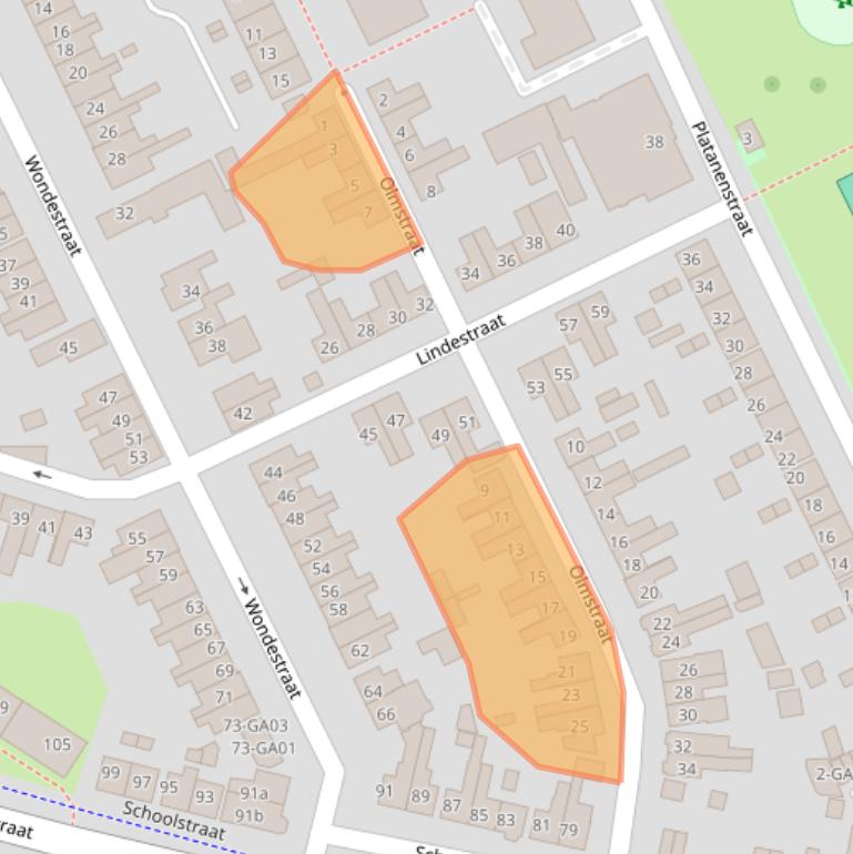 Kaart van postcodegebied 7605CK.