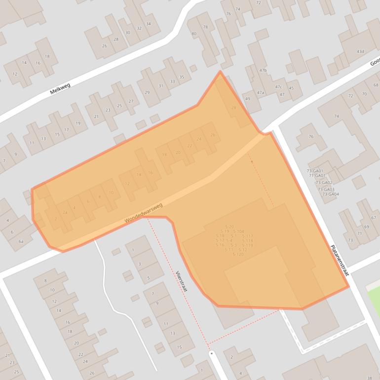 Kaart van postcodegebied 7605CM.