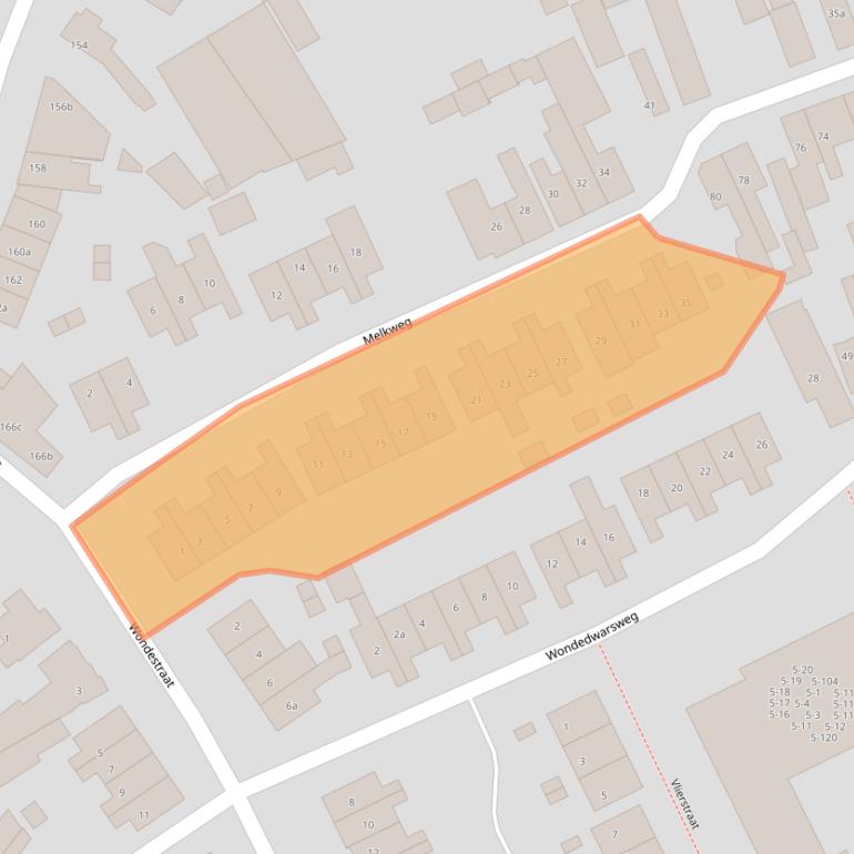 Kaart van postcodegebied 7605CX.