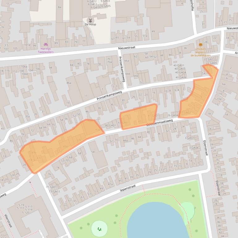 Kaart van postcodegebied 7605EA.