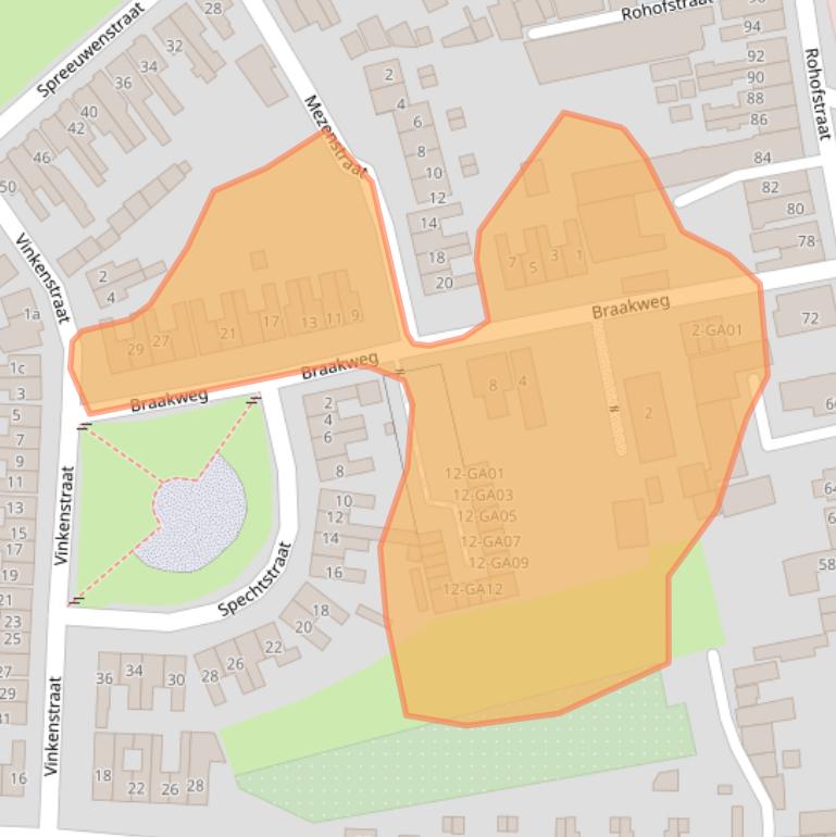 Kaart van postcodegebied 7605XR.
