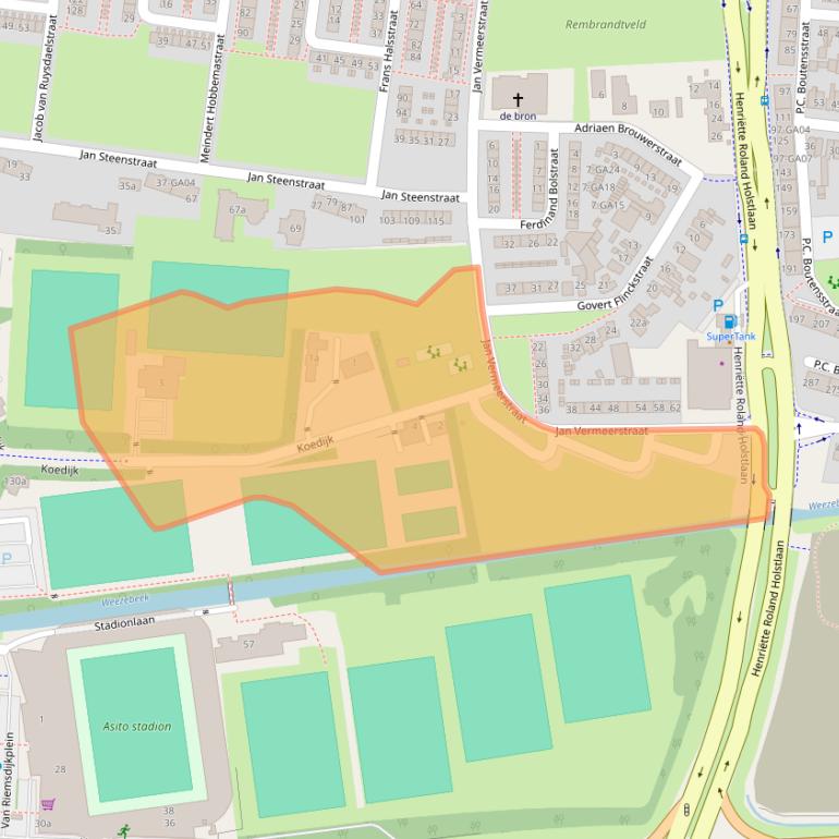 Kaart van postcodegebied 7606AA.