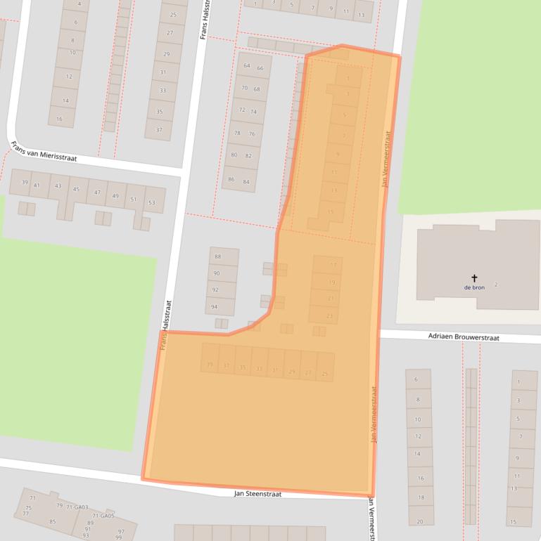 Kaart van postcodegebied 7606AB.