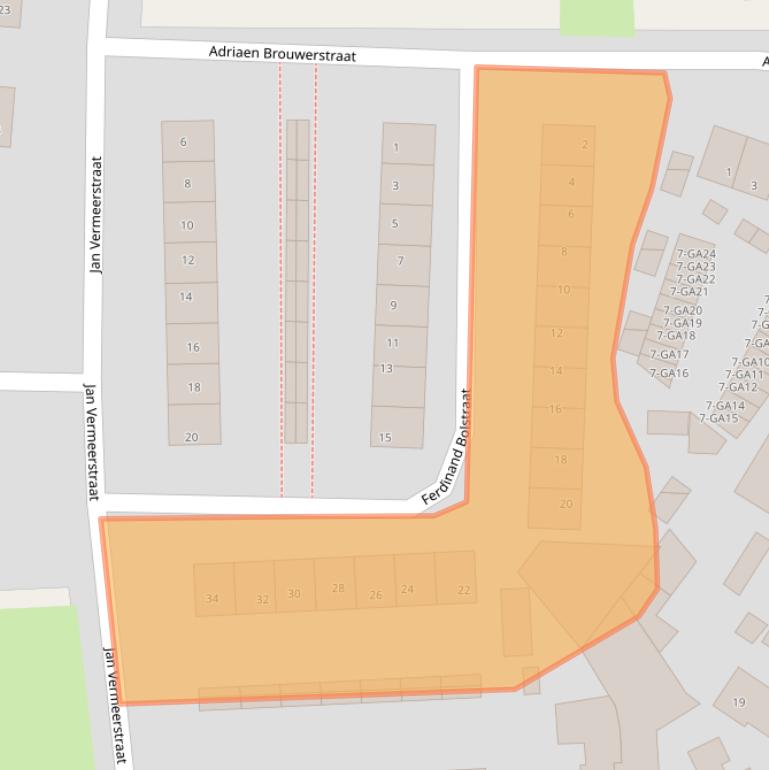 Kaart van postcodegebied 7606AL.