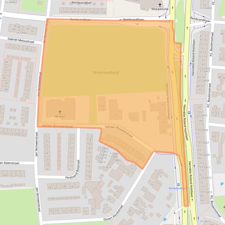 Kaart van postcodegebied 7606AM.