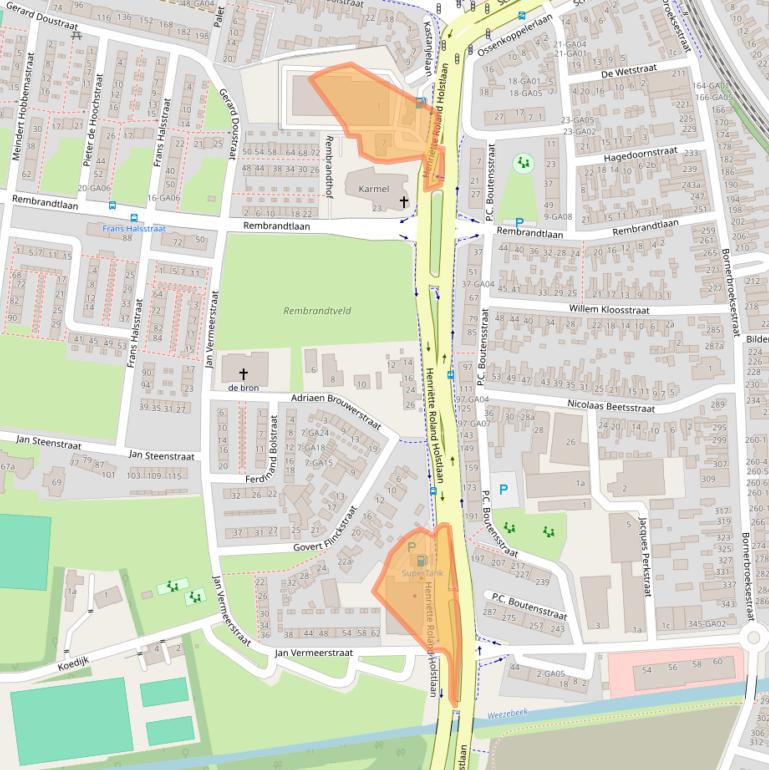 Kaart van postcodegebied 7606AN.