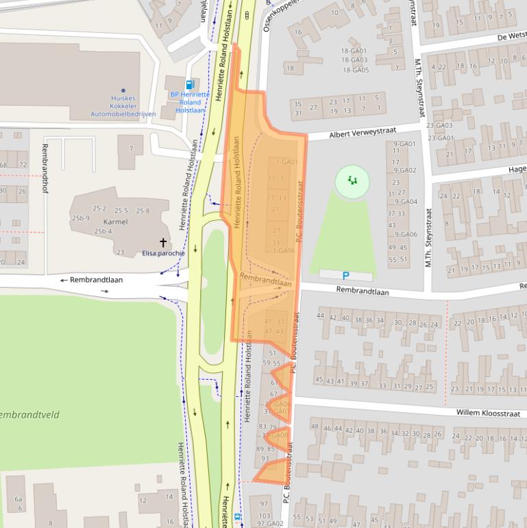 Kaart van postcodegebied 7606AP.