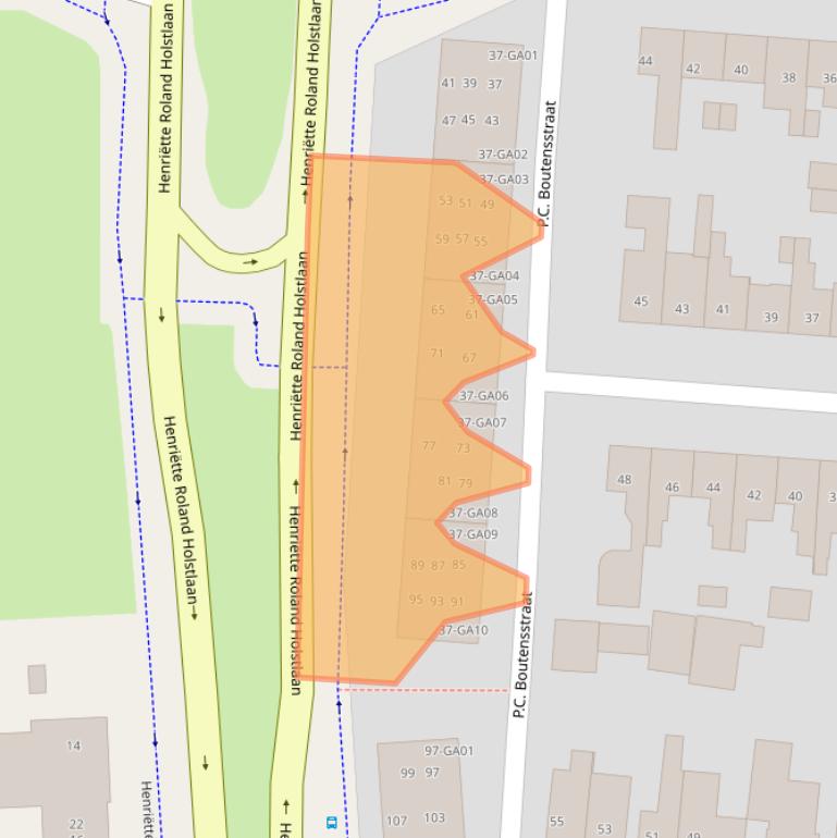 Kaart van postcodegebied 7606AR.