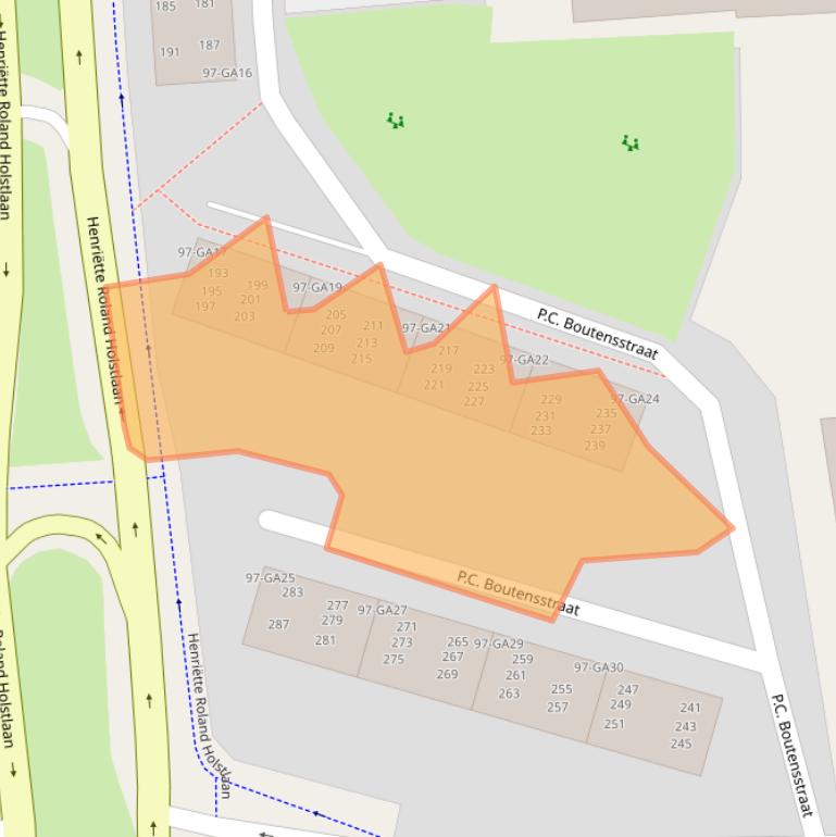 Kaart van postcodegebied 7606AV.