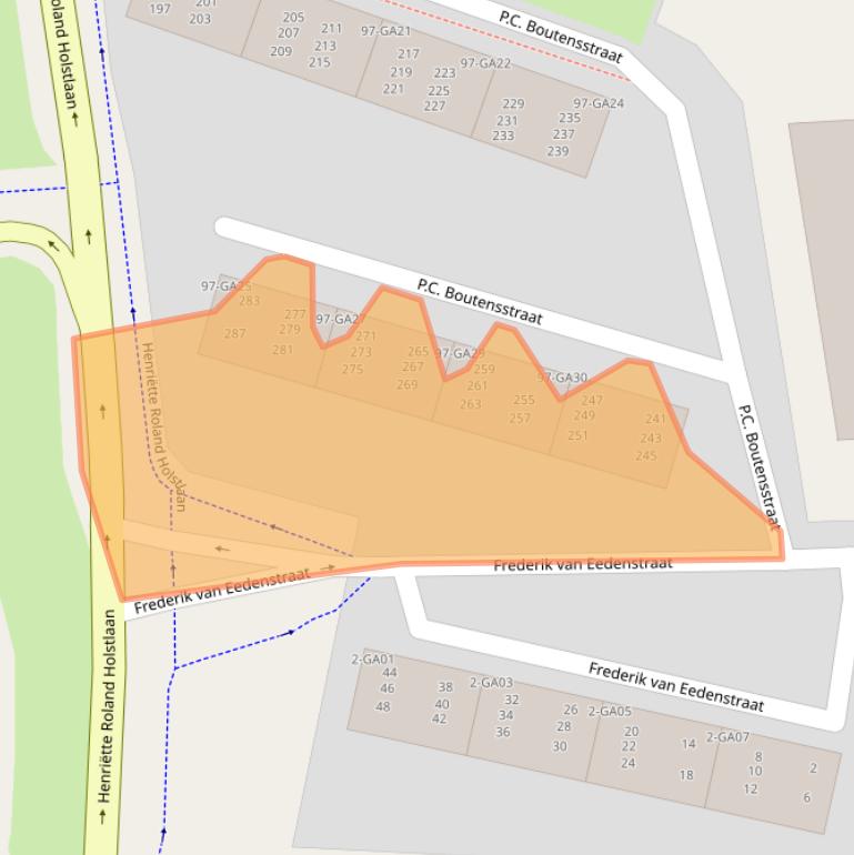 Kaart van postcodegebied 7606AW.