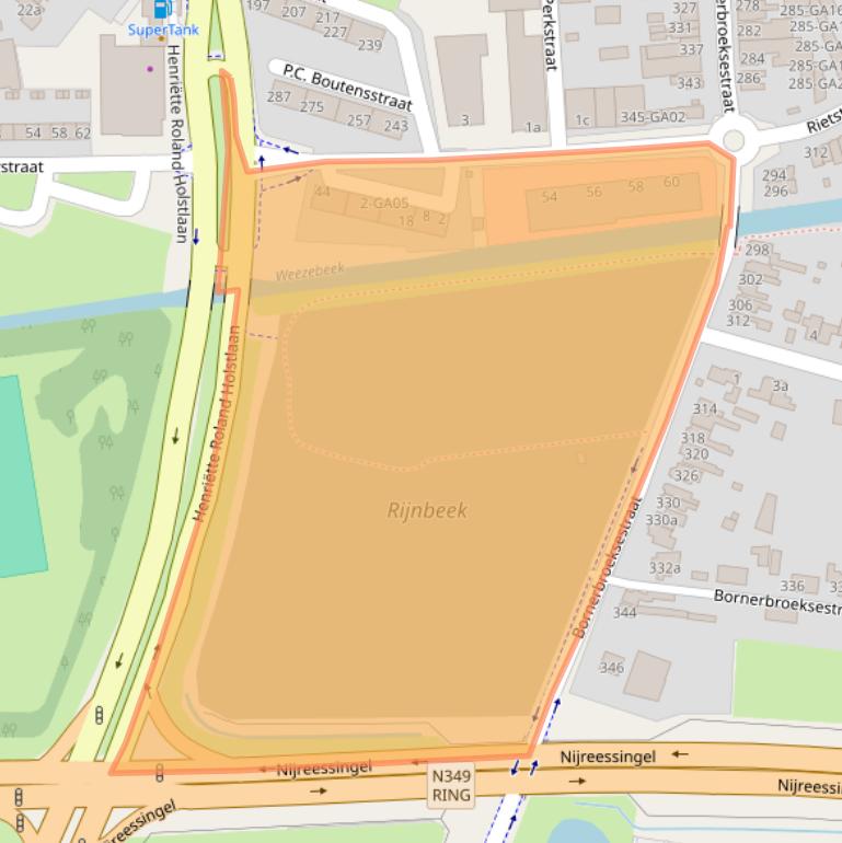 Kaart van postcodegebied 7606BJ.