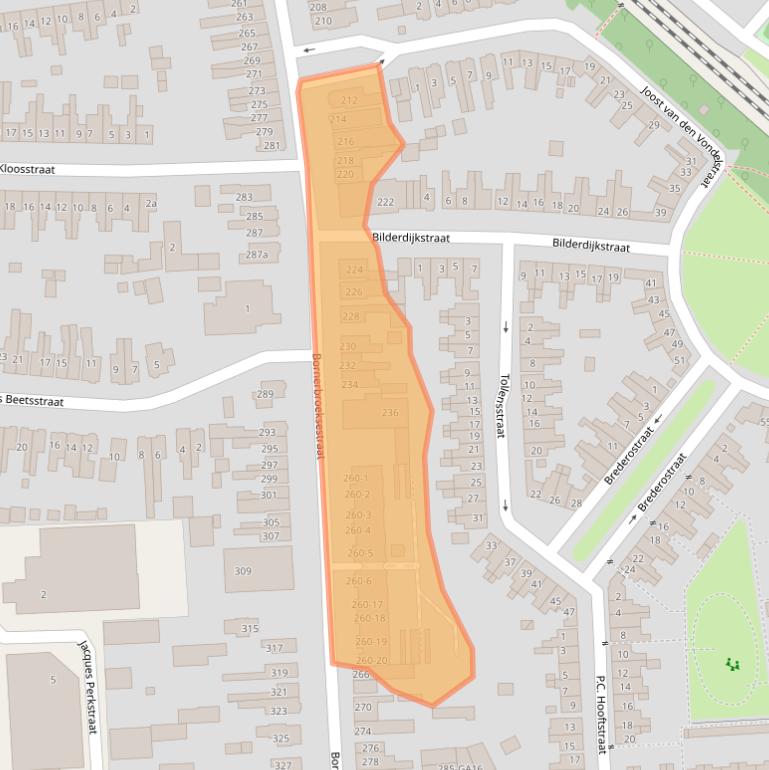 Kaart van postcodegebied 7606BR.