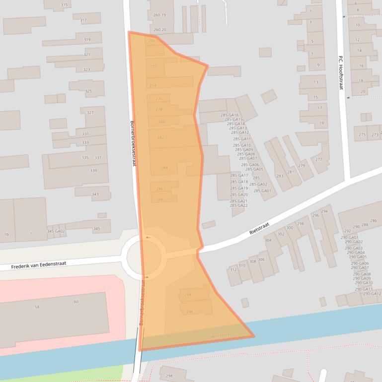 Kaart van postcodegebied 7606BS.