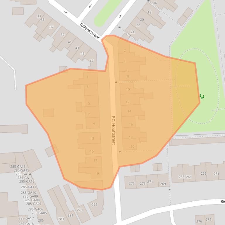 Kaart van postcodegebied 7606CP.