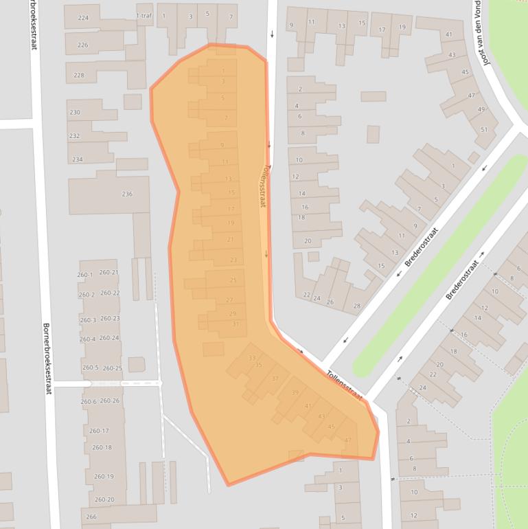 Kaart van postcodegebied 7606CS.