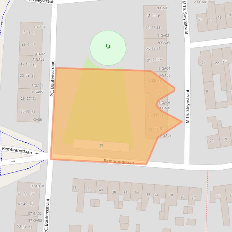 Kaart van postcodegebied 7606EB.