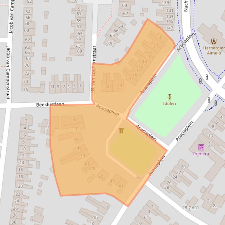 Kaart van postcodegebied 7606ES.