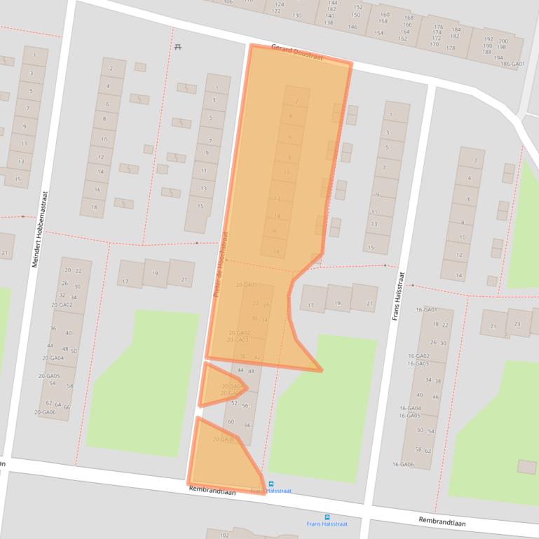 Kaart van postcodegebied 7606EW.