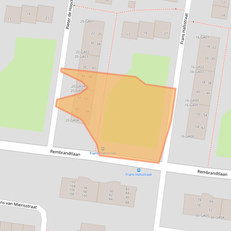 Kaart van postcodegebied 7606EX.