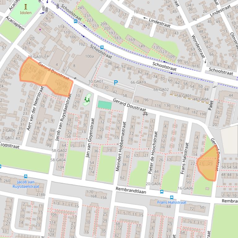 Kaart van postcodegebied 7606GA.