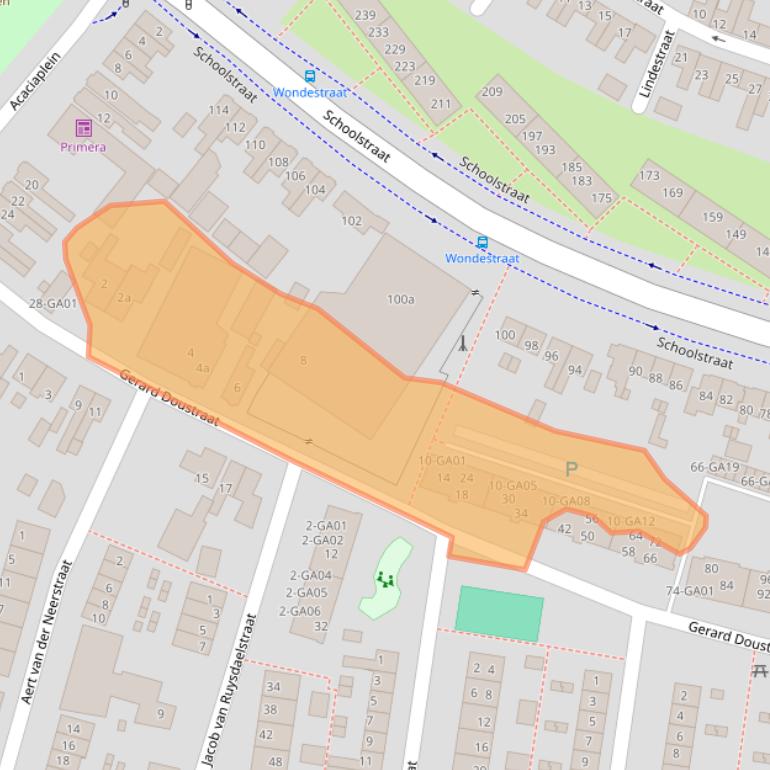 Kaart van postcodegebied 7606GB.