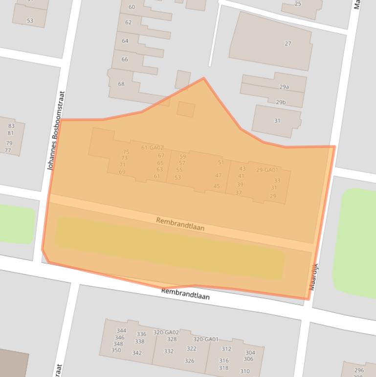 Kaart van postcodegebied 7606GJ.