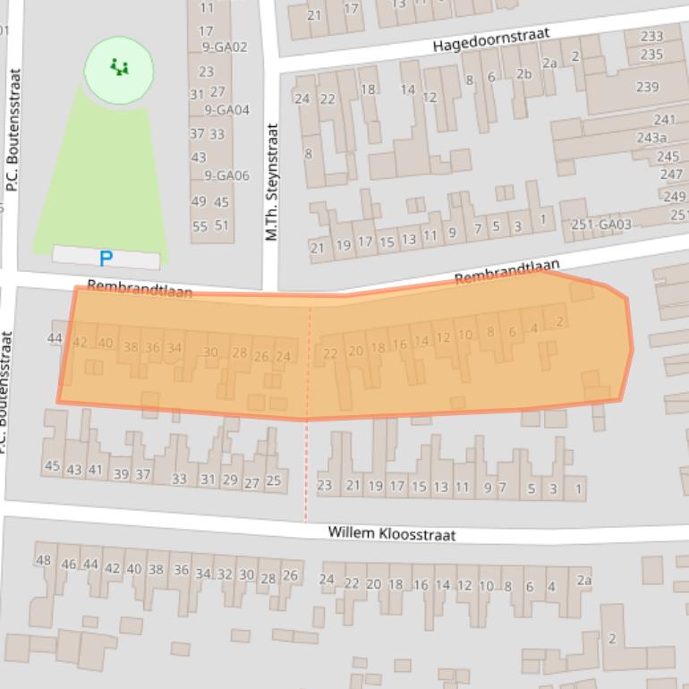 Kaart van postcodegebied 7606GM.