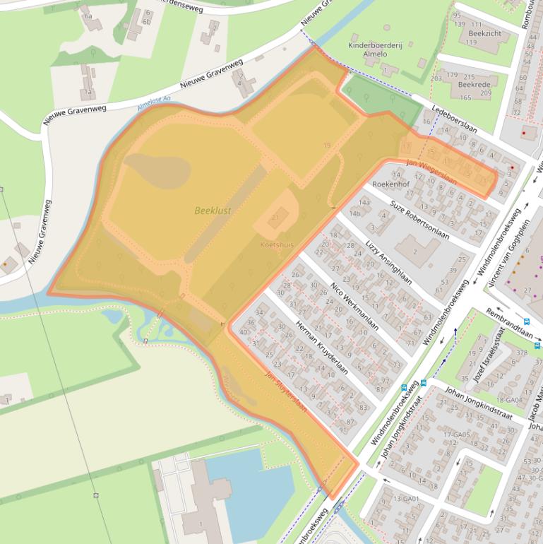 Kaart van postcodegebied 7606HT.