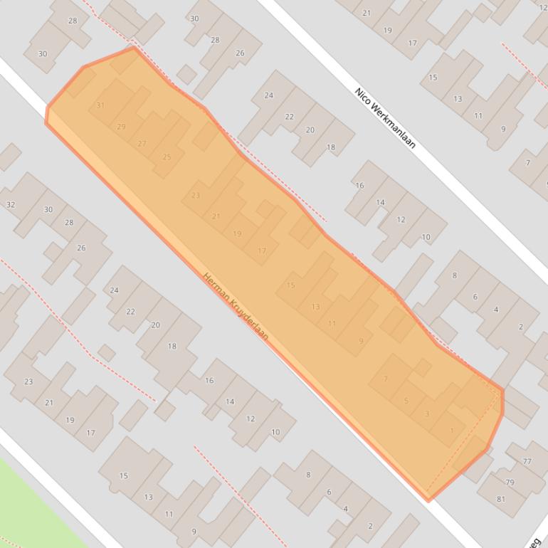 Kaart van postcodegebied 7606JE.