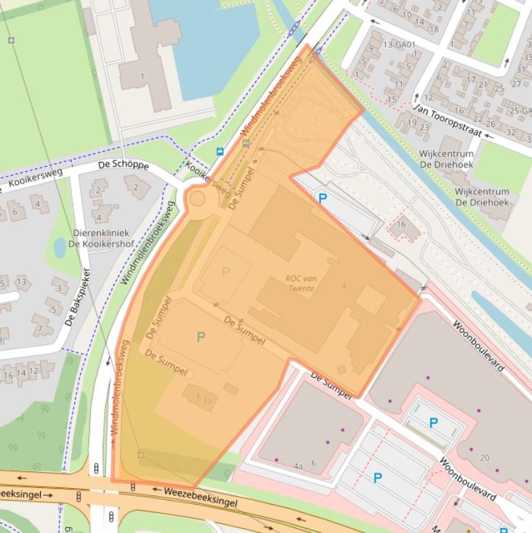 Kaart van postcodegebied 7606JJ.