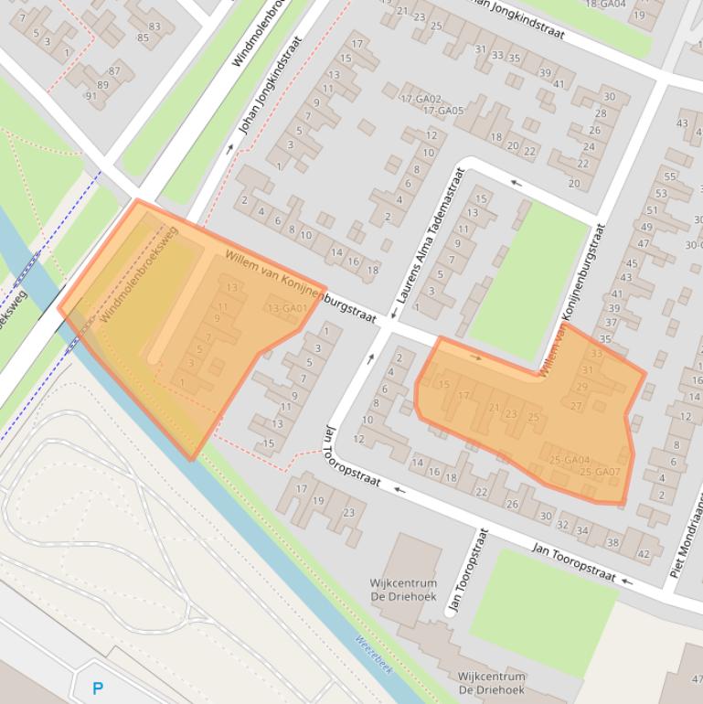 Kaart van postcodegebied 7606KA.